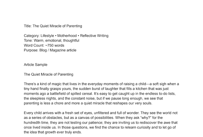 write engaging blog articles for moms and lifestyle